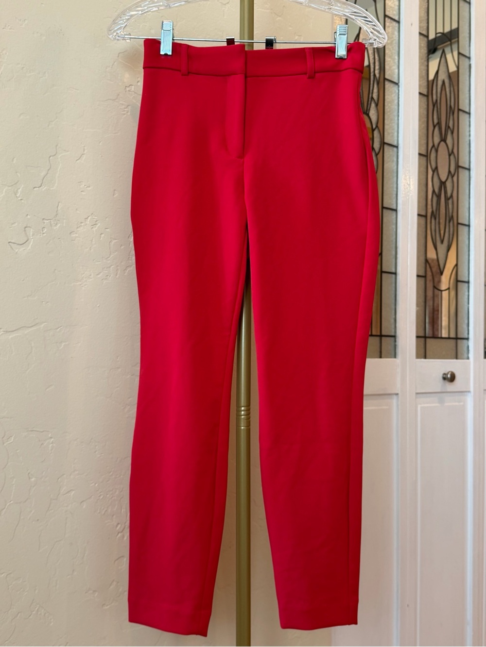Women’s Express Ponte Slim Pants - Red, 00P